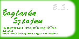 boglarka sztojan business card